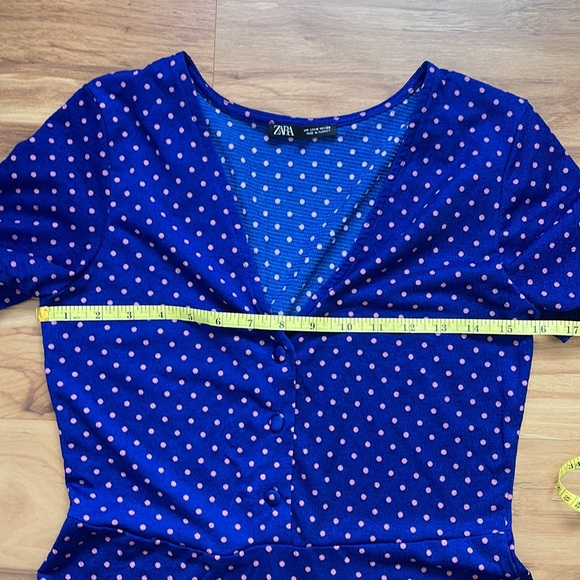 Zara Navy Polka Dot Dress💙 - Picture 5 of 7